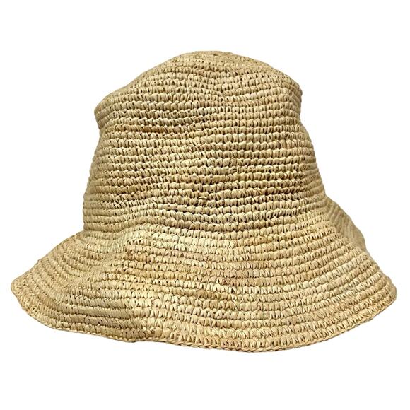 Wyeth Straw Bucket Hat Women’s One Size Beige Natural - Picture 3 of 6